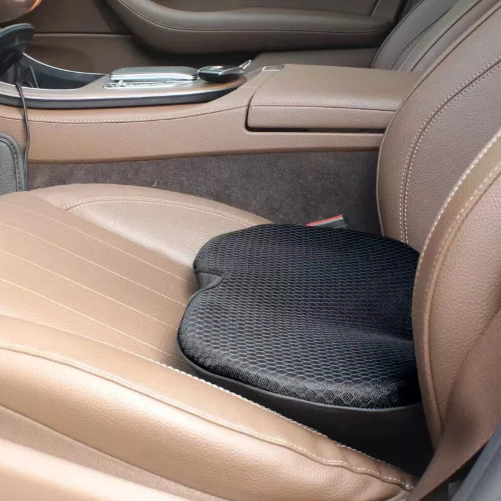 Memory Foam Car Seat Cushion for Sciatica Lower Back Pain Relief Black